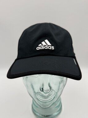 Adidas Aeroready Hat Strapback Cap One Size Adjustable Black Lightweight Logo